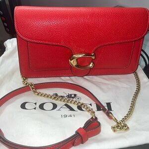 Coach Tabby Leather Clutch Crossbody
